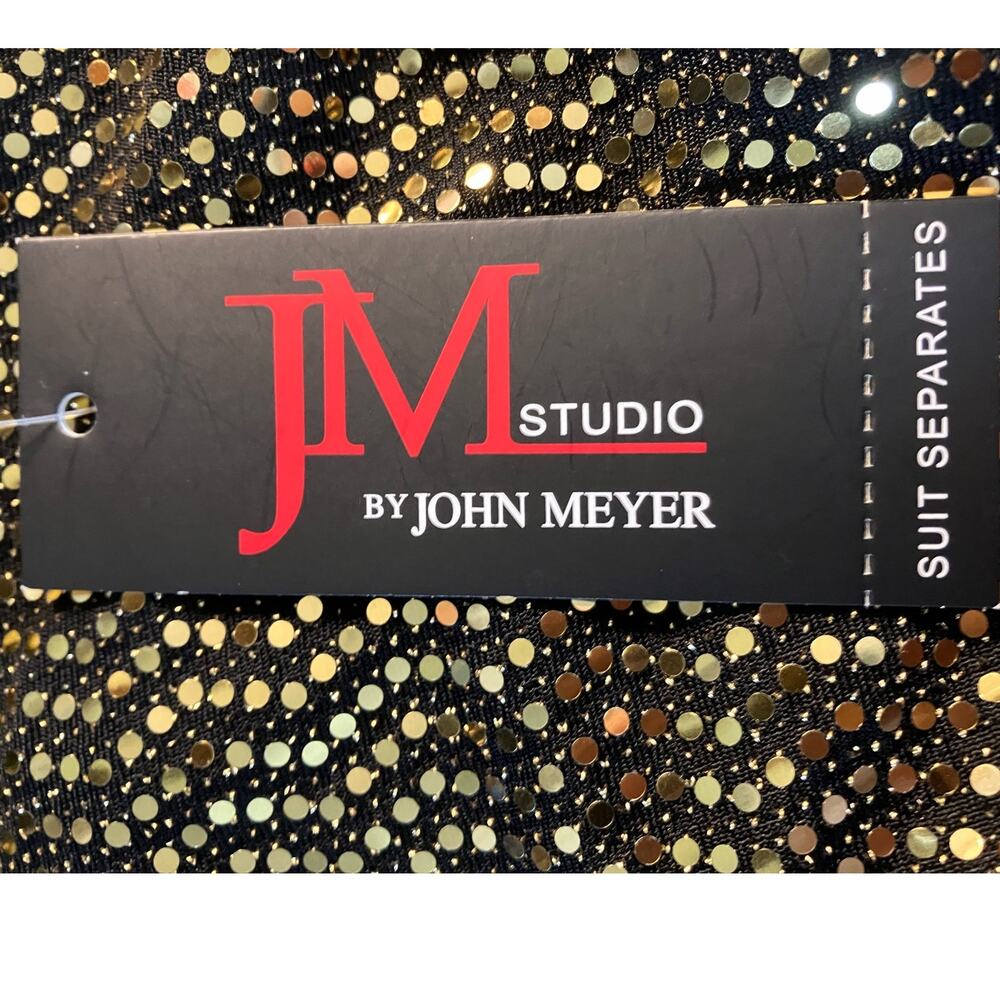 JM Studio by John Meyer Women's Black/ Gold Sequin Surplice Jumpsuit Lined SZ 12 - Picture 11 of 11